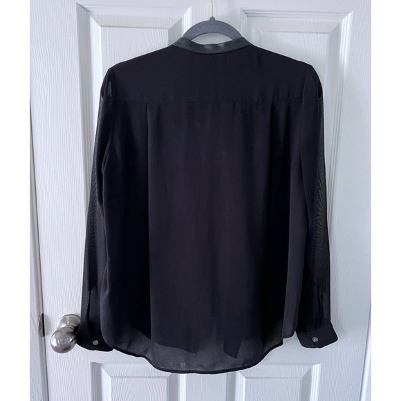 The Kooples broderie top with leather collar - Picture 4 of 9